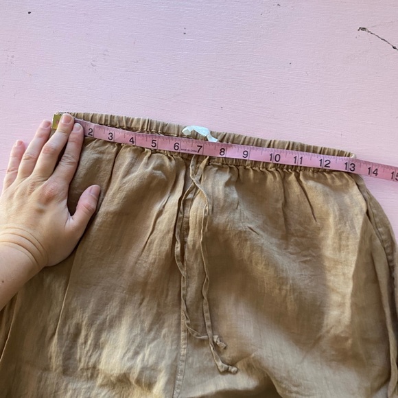 ARKET Superlight Drawstring Pants Wide Leg Breezy Beachy Ramie Ankle Women Small - Picture 8 of 11